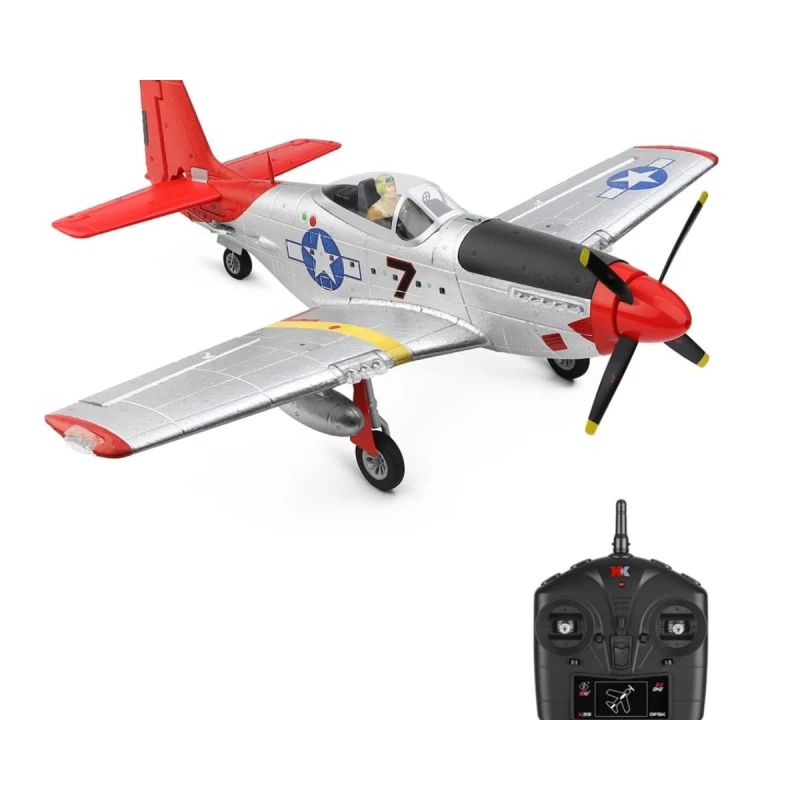 GoolRC WLtoys XK A280 Avión RC, avión de control remoto Motor brushles de 2.4 GHz de 4 canales avión de combate RC con giroscopio de 6 ejes, modo 3D/6G y reflector LED, fácil de volar