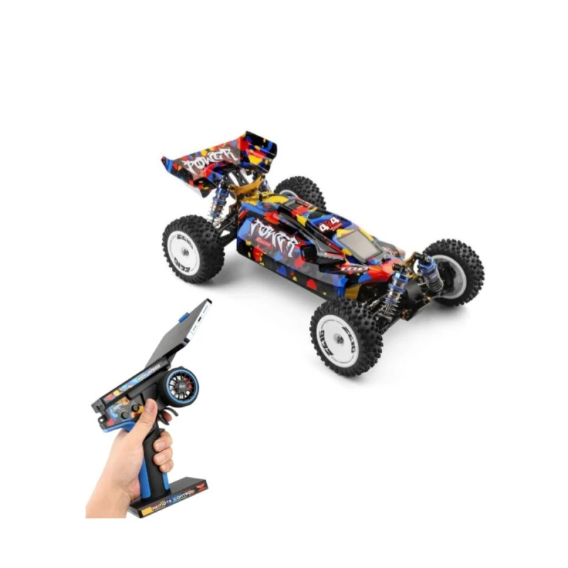WLtoys 124007 Carro de control remoto Motor Brushles a escala 1:12, 4WD 46.6 mi/h, auto de carreras de alta velocidad, 2.4 GHz, todo terreno,