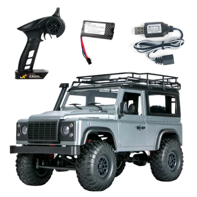 CARRO CONTROLE 1/12 RC LAND ROVER DEFENDER GREY mn-99s