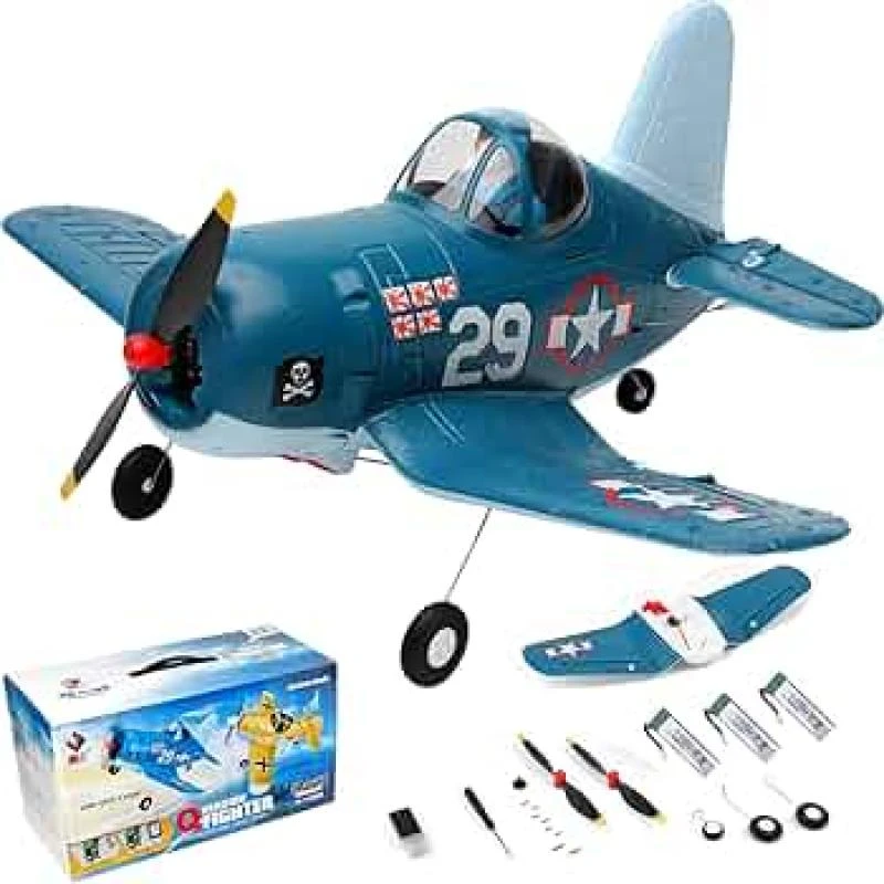 GoolRC Avión RC, avión WLtoys A500 RC, avión de control remoto de 4 canales, avión de avión RC de 2.4 GHz con giroscopio de 6 ejes, modo 3D/6G