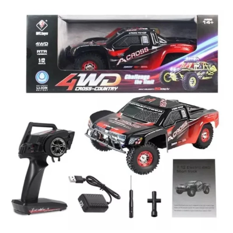 CARRO CONTROLE WLTOYS 12423 MOTOR ESCOVADO ESCALA 1/12 50KM/H