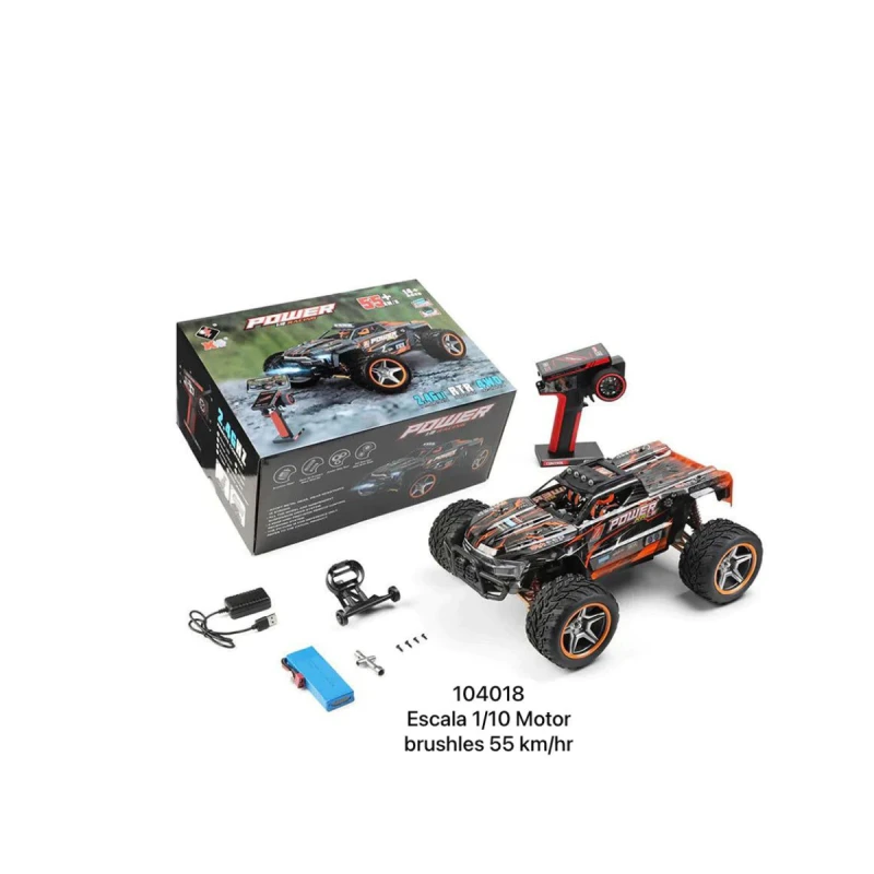 CARRO CONTROLE WLTOYS 104018 ESCALA 1/10 MOTOR BRUSHLES 55 KM/H