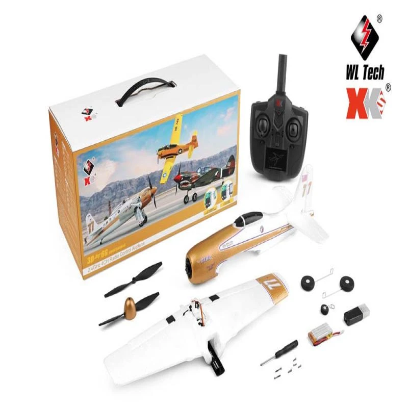 Avión RC, avión WLtoys A260 RC, avión de control remoto de 4 canales de 2.4 GHz con giroscopio de 6 ejes